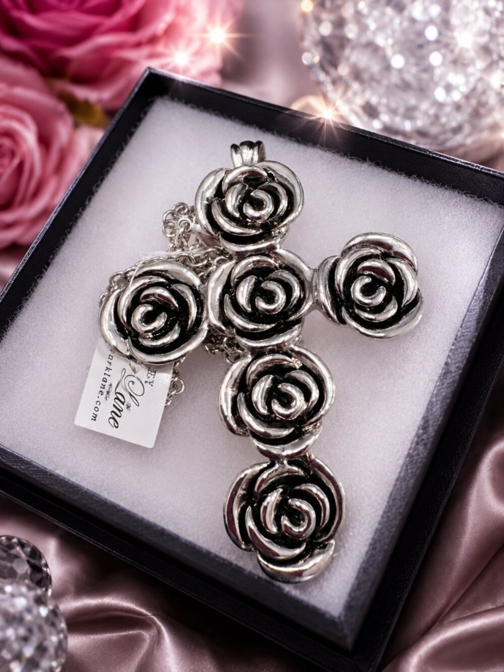 Rare Park Lane Rose Cross Necklace